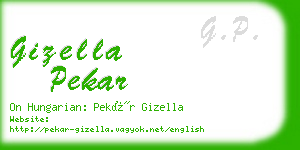 gizella pekar business card